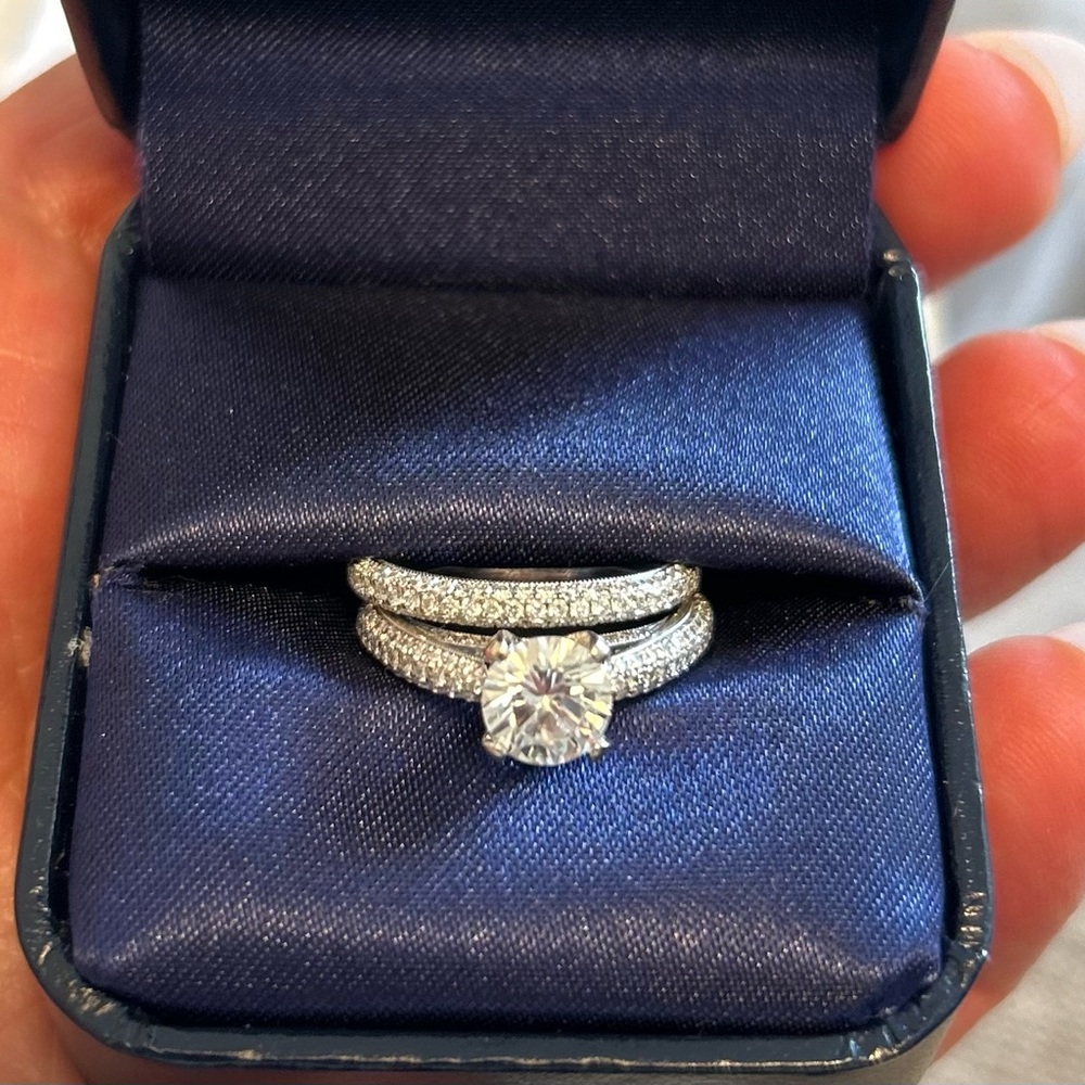 Simon G engagement ring set w/ 1.03 certified Diamond GIA #10883295